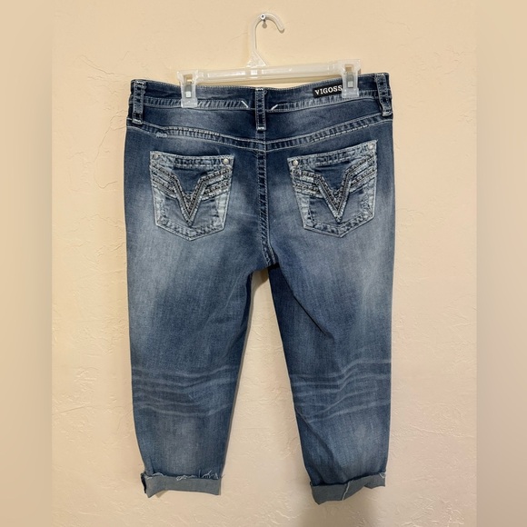Vigoss Blue Ankle Cropped Jeans with Stretch - Picture 2 of 5